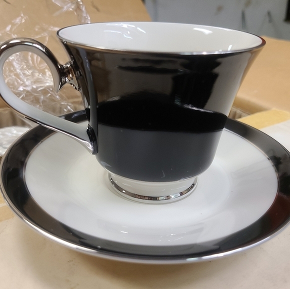 CARICO Fine China 12 pc MYSTIQUE 7955 , 4 TEA CUPS - Picture 4 of 10